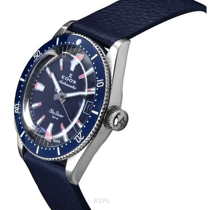 Edox Skydiver Limited Special Blue Dial Automatic Diver&#39,s 80131 3BUC BUICO 300M herreur med ekstra rem