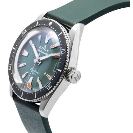 Edox Skydiver Special Edition Green Dial Automatic Diver&#39,s 801313NCVI 300M herreur med ekstra rem