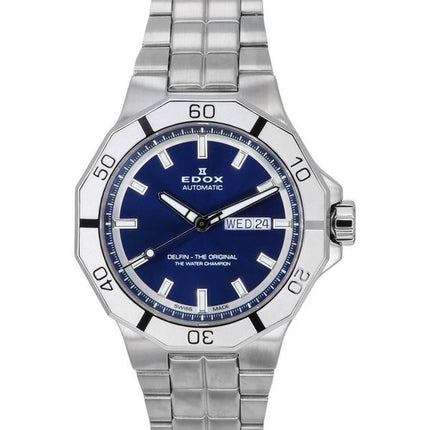 Edox Delfin The Original Day Date Blue Dial Automatic Diver's 88008 3M BUIN 200M herreur