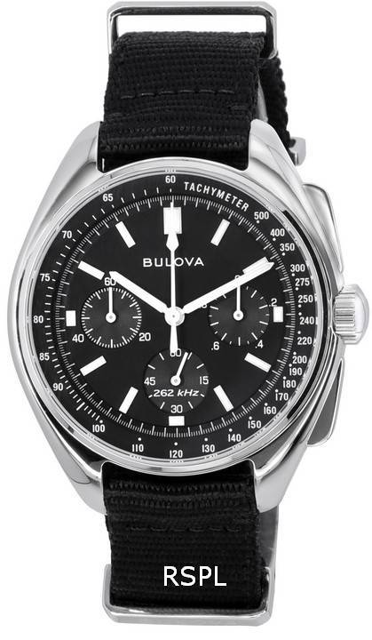 Bulova Lunar Pilot Special Edition Chronograph Black Dial Quartz 96A225 herreur