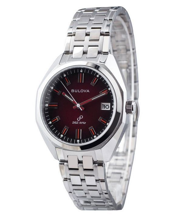 Bulova Classic Precisionist Jet Star Rustfrit Stål Red Dial Quartz 96B401 Herreur