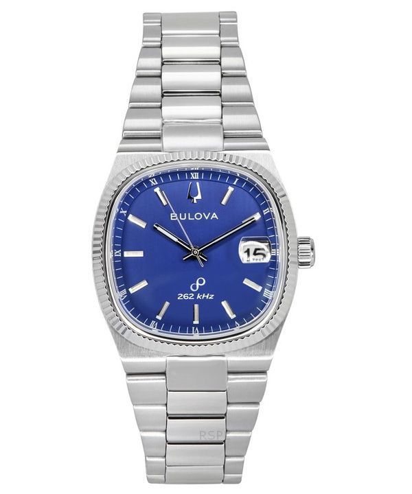 Bulova Classic Super Sevilla 262 kHz Precisionist Rustfrit Stål Blue Dial Quartz 96B440 herreur