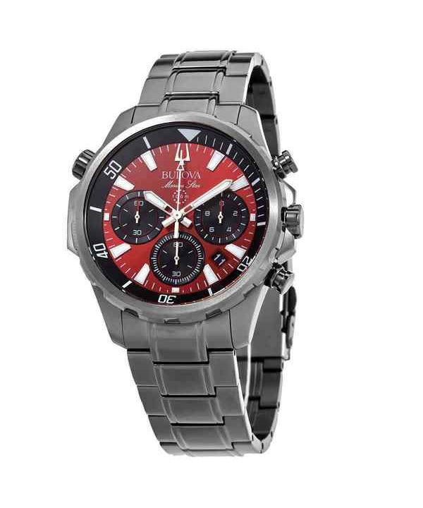 Bulova Marine Star Chronograph Quartz 98B350 100M Herreur