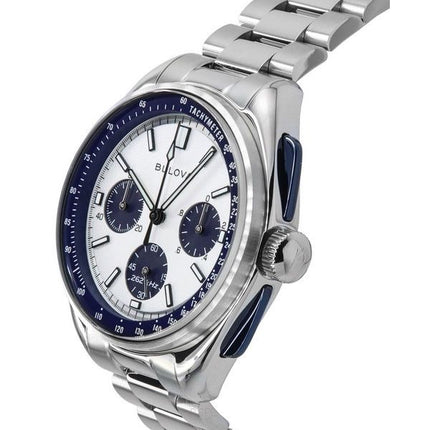 Bulova Lunar Pilot Archive Series Special Edition Chronograph Silver Dial Quartz 98K112 herreur med ekstra rem