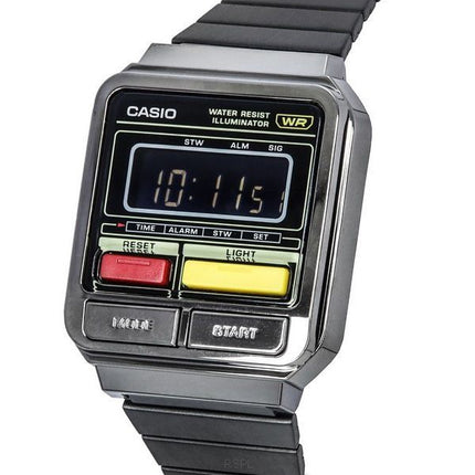 Casio Vintage Digital rustfrit stål armbånd Quartz A120WEGG-1B unisex ur