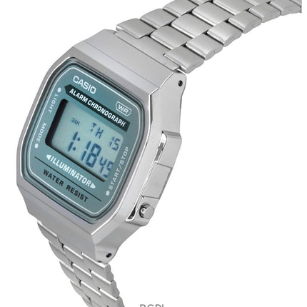 Casio Vintage Digital rustfrit stål armbånd Quartz A168WA-3A herreur