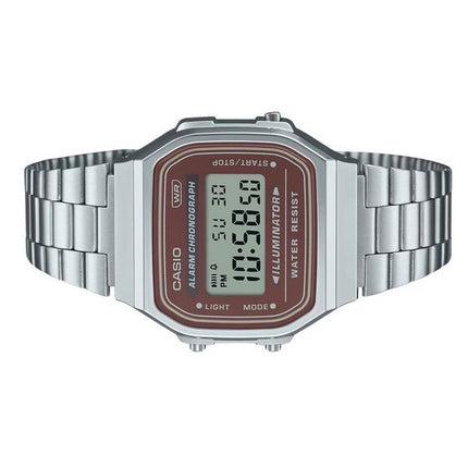 Casio Vintage Digital rustfrit stål armbånd Quartz A168WA-5A herreur