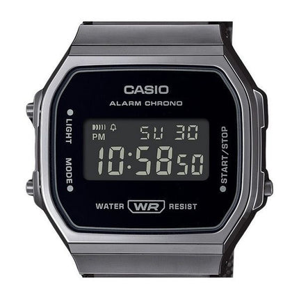 Casio Vintage digitalt rustfrit stål mesh armbånd Quartz A168WEMB-1B unisex ur