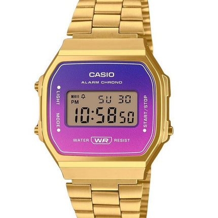 Casio Vintage Digital Gold Tone rustfrit stål armbånd Quartz A168WERG-2A unisex ur