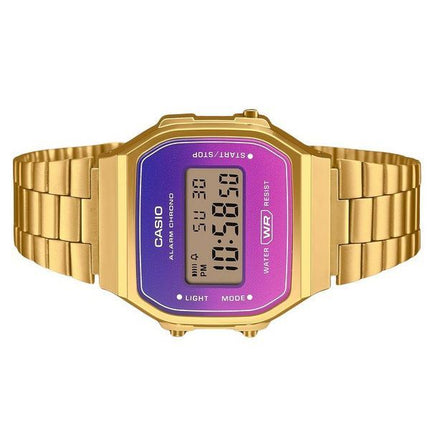 Casio Vintage Digital Gold Tone rustfrit stål armbånd Quartz A168WERG-2A unisex ur