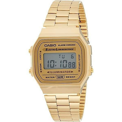 Casio Digital Alarm Chrono rustfrit stål A168WG-9WDF ur A168WG-9W Unisex ur