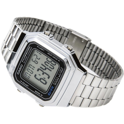 Casio Digital rustfrit stål Alarm Chrono Dual tid A178WA-1ADF A178WA-1A Herreur