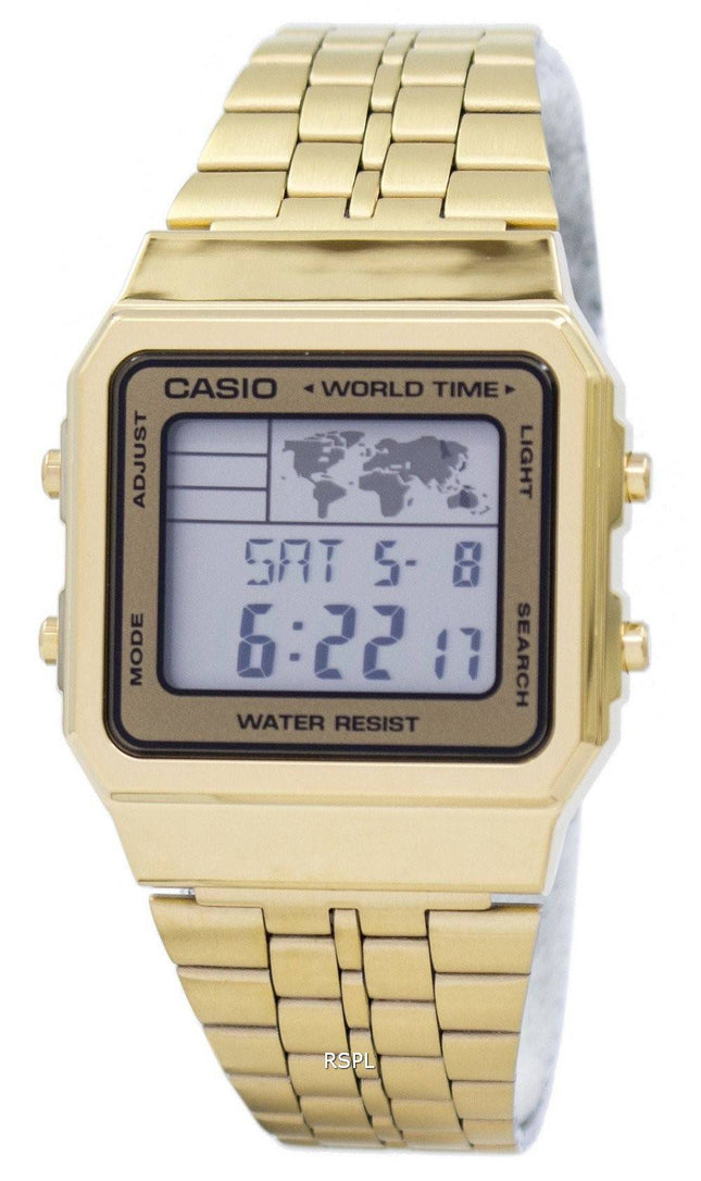 Casio Alarm verden tid Digital A500WGA-9DF Herreur