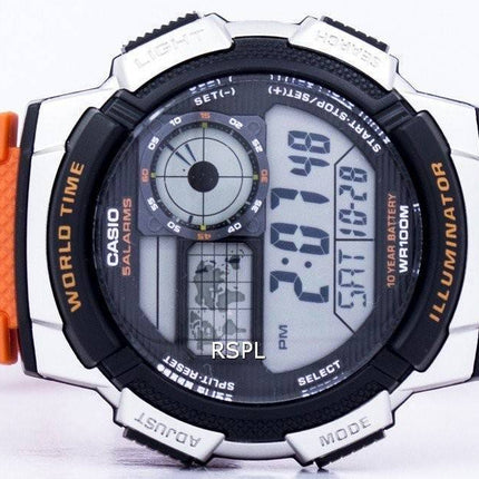 Casio ungdom serie Illuminator verden tid Alarm AE-1000W-4BV Herreur