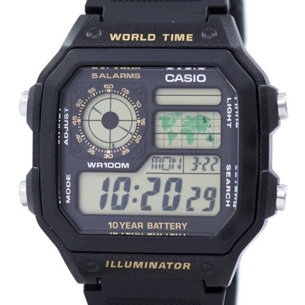 Casio ungdom serie digitale verden tid AE-1200WH-1BVDF AE-1200WH-1BV Herreur