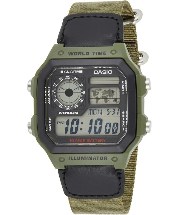 Casio verden tid Alarm Digital AE-1200WHB-3BV Herreur