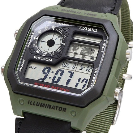 Casio verden tid Alarm Digital AE-1200WHB-3BV Herreur