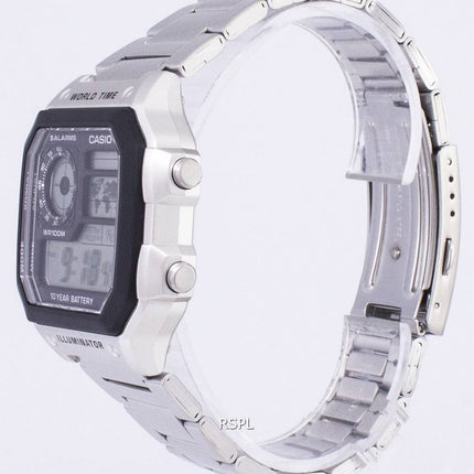 Casio Digital verden tid WR100M AE-1200WHD-1AVDF AE-1200WHD-1AV Herreur