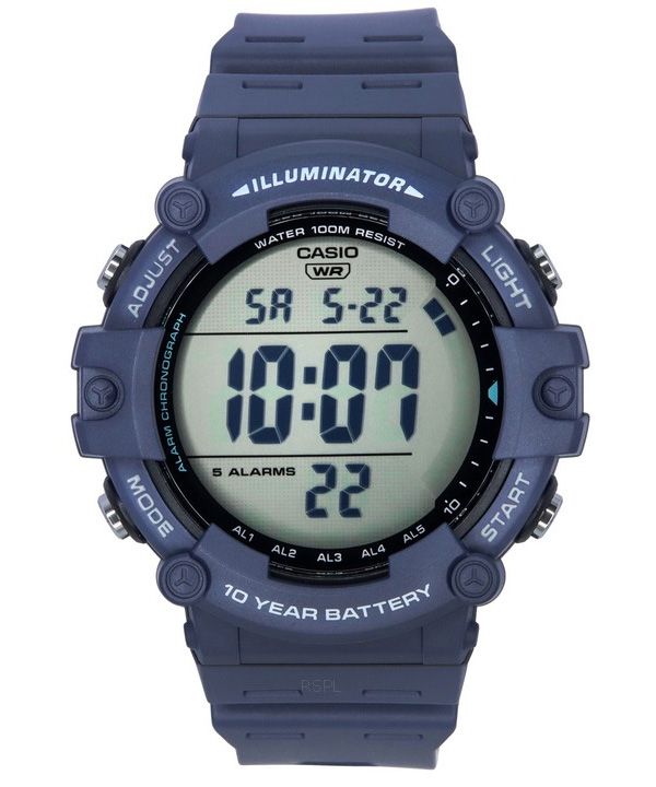 Casio Standard Digital Blue Resin Rem Quartz AE-1500WH-2A 100M herreur