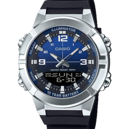 Casio Analog Digital Combination Resin Rem Blue Dial Quartz AMW-870A-2AV herreur