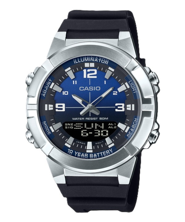 Casio Analog Digital Combination Resin Rem Blue Dial Quartz AMW-870A-2AV herreur