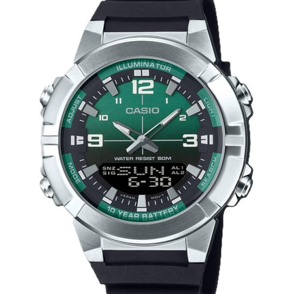 Casio Analog Digital Combination Resin Rem Green Dial Quartz AMW-870A-3AV herreur