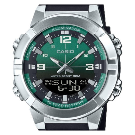 Casio Analog Digital Combination Resin Rem Green Dial Quartz AMW-870A-3AV herreur