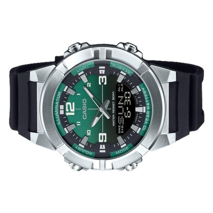 Casio Analog Digital Combination Resin Rem Green Dial Quartz AMW-870A-3AV herreur