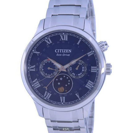 Citizen Moon Phase Blue Dial rustfrit stål Eco-Drive AP1050-81L herreur