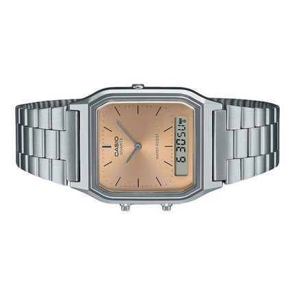 Casio Vintage Analog Digital Lys Kobber Urskive Dual Time Quartz AQ-230A-4AMQY Unisex Ur