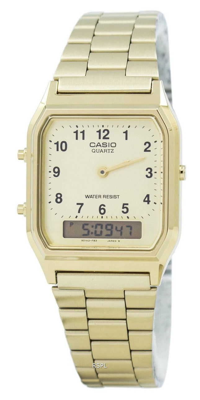 Casio kvarts Analog-Digital AQ-230GA-9B Herreur