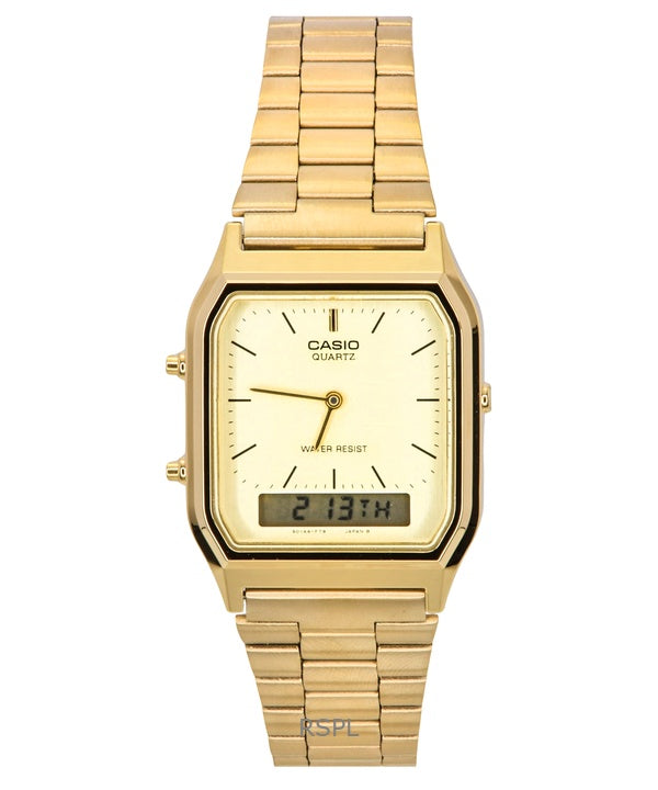 Casio kvarts Analog Digital guld Tone AQ-230GA-9DMQYES Herreur