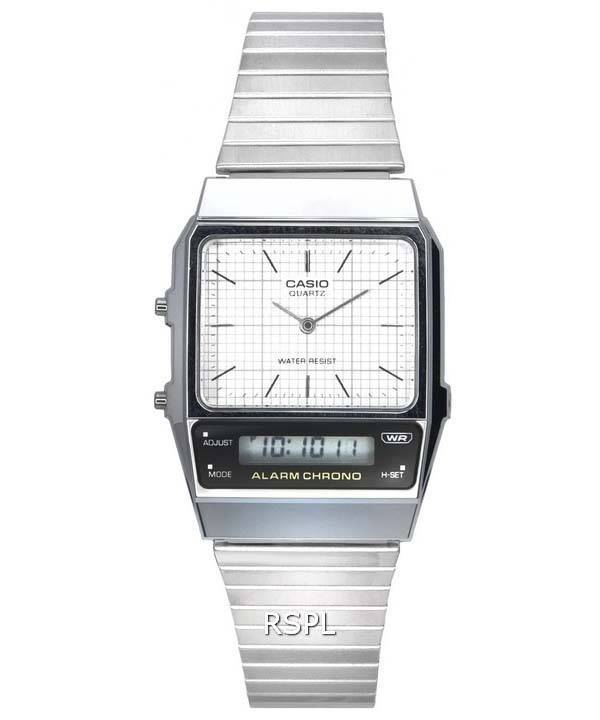 Casio Vintage Analog Digital White Dial Quartz AQ-800E-7A AQ800E-7 Unisex Ur