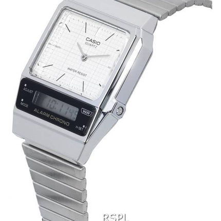 Casio Vintage Analog Digital White Dial Quartz AQ-800E-7A AQ800E-7 Unisex Ur