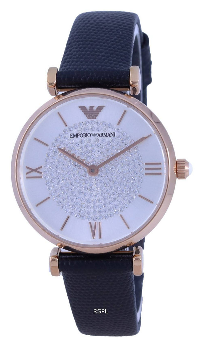 Emporio Armani Gianni T-Bar Crystal Accents Quartz AR11387 dameur