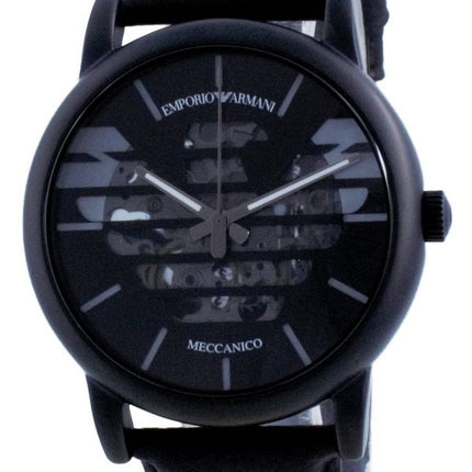 Emporio Armani Luigi skelet lÃ¦der automatisk AR60032 Herreur