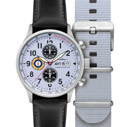 AVI-8 Hawker Hurricane Classic Chronograph Grey Dial Quartz AV-4011-0V herreur med ekstra rem