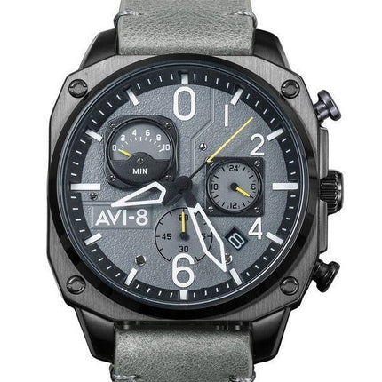 AVI-8 Hawker Hunter retrograd kronograf Sea Grey Dial Quartz AV-4052-03 herreur