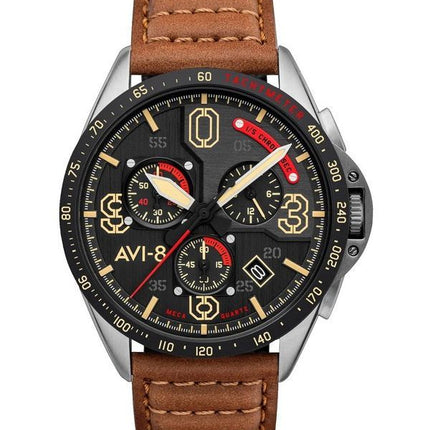 AVI-8 P-51 Mustang Blakeslee Chronograph Bronze Oak Quartz AV-4077-02 Herreur