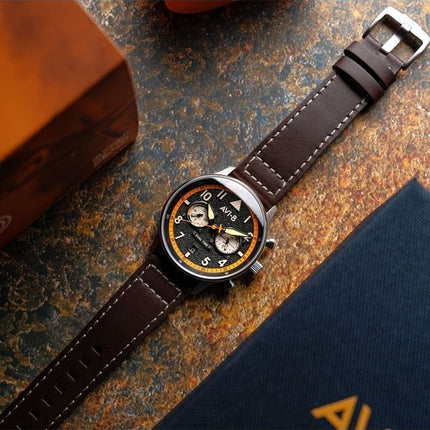 AVI-8 Hawker Hurricane Carey Dual Time Imperial War Museums Edition Black Dial Quartz AV-4088-07 herreur