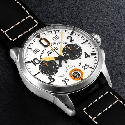 AVI-8 Spitfire Lock Chronograph Imperial War Museums Edition Bethlem White Dial Quartz AV-4089-0B herreur