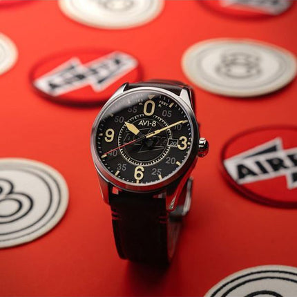 AVI-8 Spitfire Smith Automatic Airfix Edition Granit Black Dial AV-4090-08 herreur