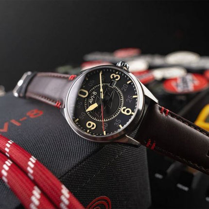 AVI-8 Spitfire Smith Automatic Airfix Edition Granit Black Dial AV-4090-08 herreur