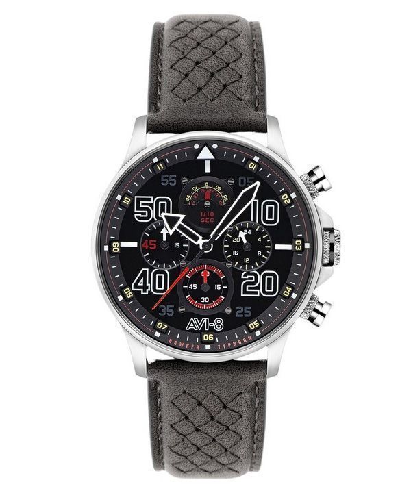 AVI-8 Hawker Typhoon Rb396 Sheila Chronograph Limited Edition Black Dial Quartz AV-4093-05 herreur