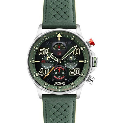 AVI-8 Hawker Typhoon Rb396 Sheila Chronograph Limited Edition Goch Green Dial Quartz AV-4093-08 herreur