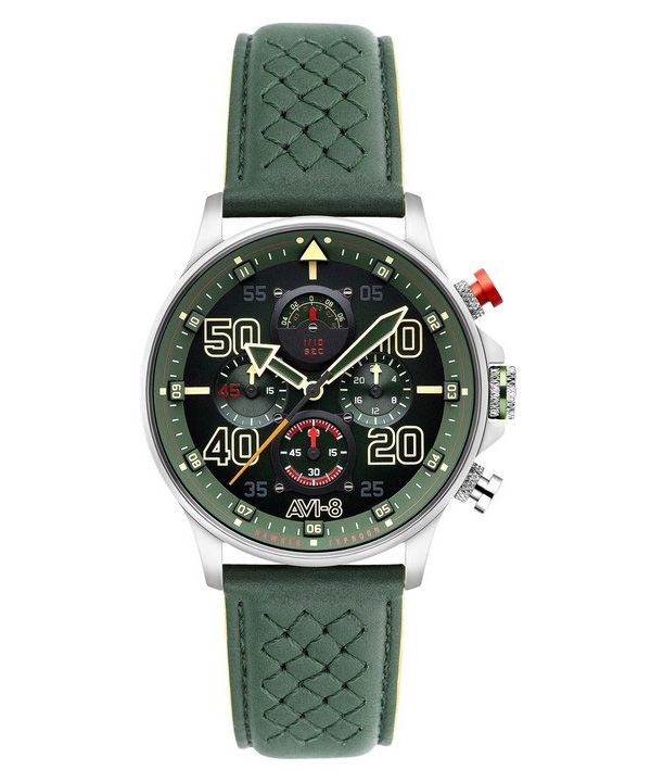 AVI-8 Hawker Typhoon Rb396 Sheila Chronograph Limited Edition Goch Green Dial Quartz AV-4093-08 herreur