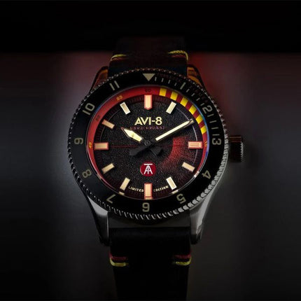 AVI-8 Flyboy Tuskegee Airmen Limited Edition Licata Black Dial Quartz AV-4103-01 herreur med ekstra rem