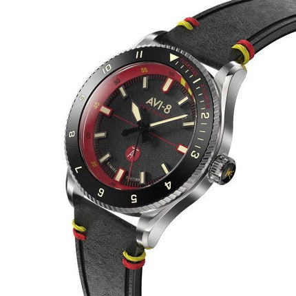 AVI-8 Flyboy Tuskegee Airmen Limited Edition Licata Black Dial Quartz AV-4103-01 herreur med ekstra rem