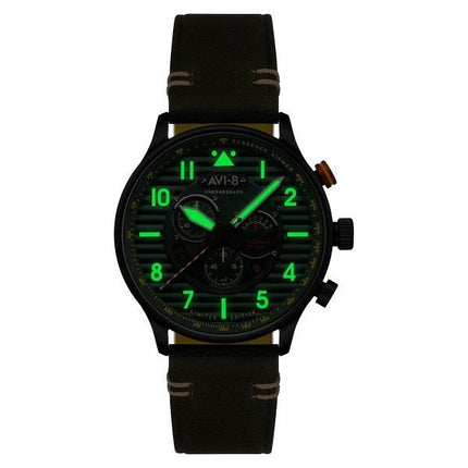 AVI-8 Flyboy Spirit Of Tuskegee Chronograph Limited Edition Roberts Green Dial Quartz AV-4109-04 Herreur med ekstra rem