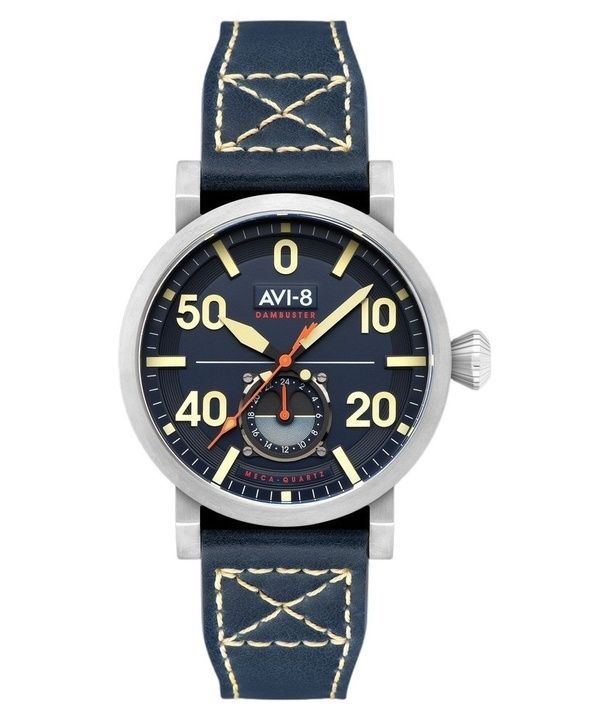 AVI-8 Dambuster Chadwick Meca-Quartz Koboltblå Læderrem Blue Dial AV-4113-01 Herreur